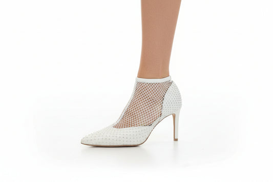 Pnina Tornai Leather Crystal Embellished Pumps