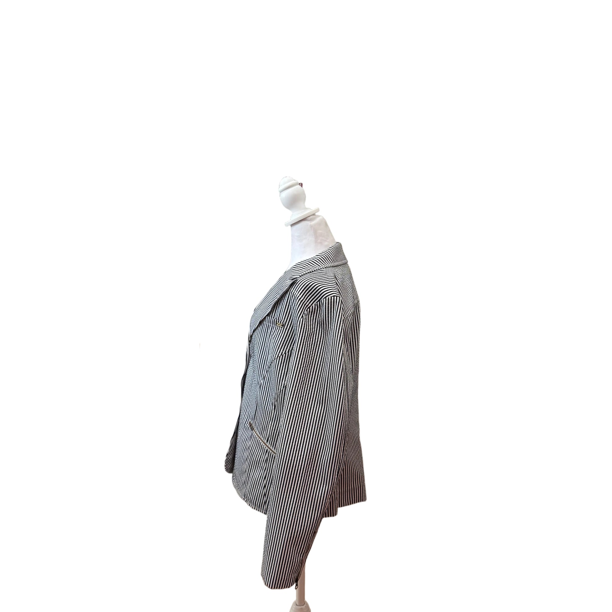 St John Sport Stripped Blazer-BLAZER-Gazelle Fashion and Style