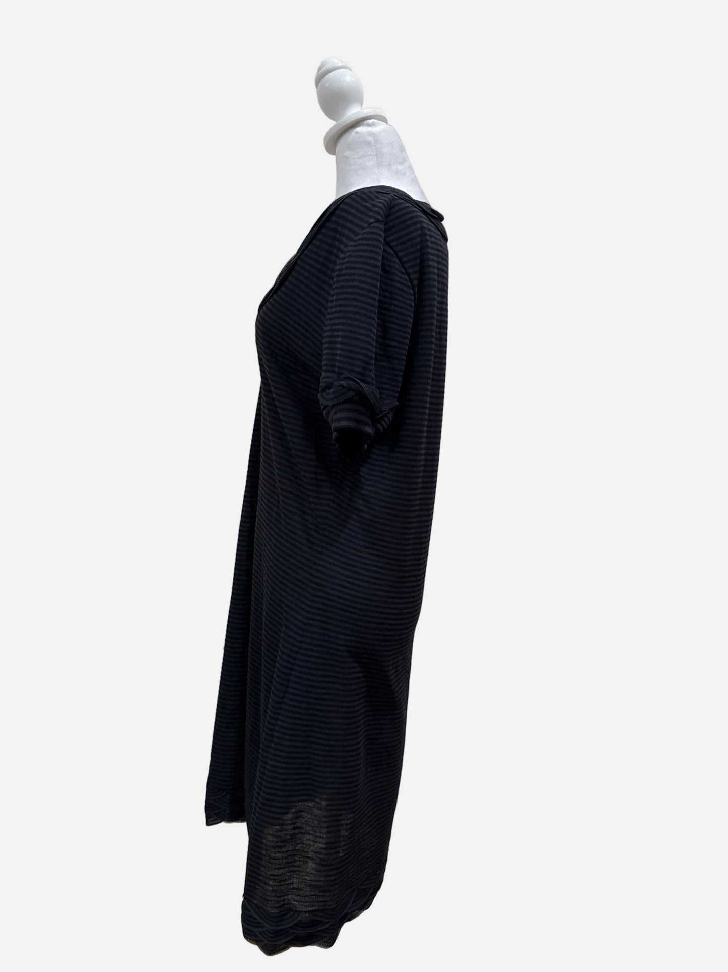 Chanel Striped V-Neck Dress-DRESS-Gazelle Fashion and Style