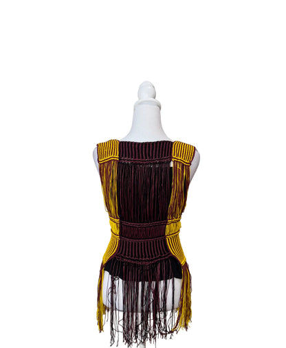 Missoni Fringe Sheath Knit Top-TOPS-Gazelle Fashion and Style