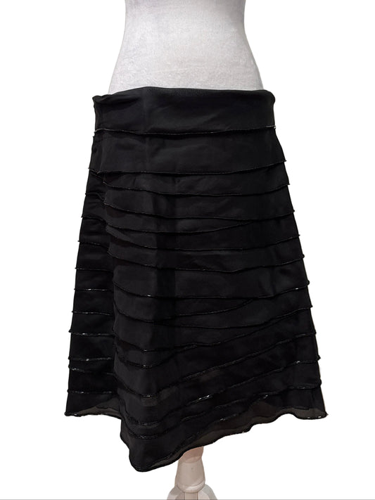 Red Valentino Black Ruffled Skirt-SKIRT-M-black-Excellent-Gazelle Fashion and Style
