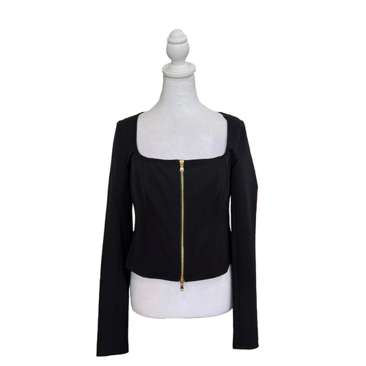 L'AGENCE Black Long Sleeve Top - Gazelle Fashion and Style 