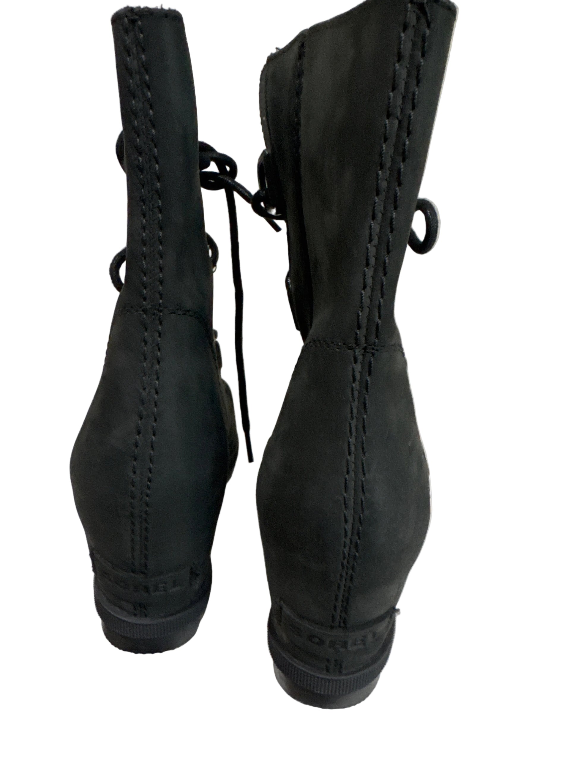 Sorel Black Wedge Boots-BOOT-Gazelle Fashion and Style