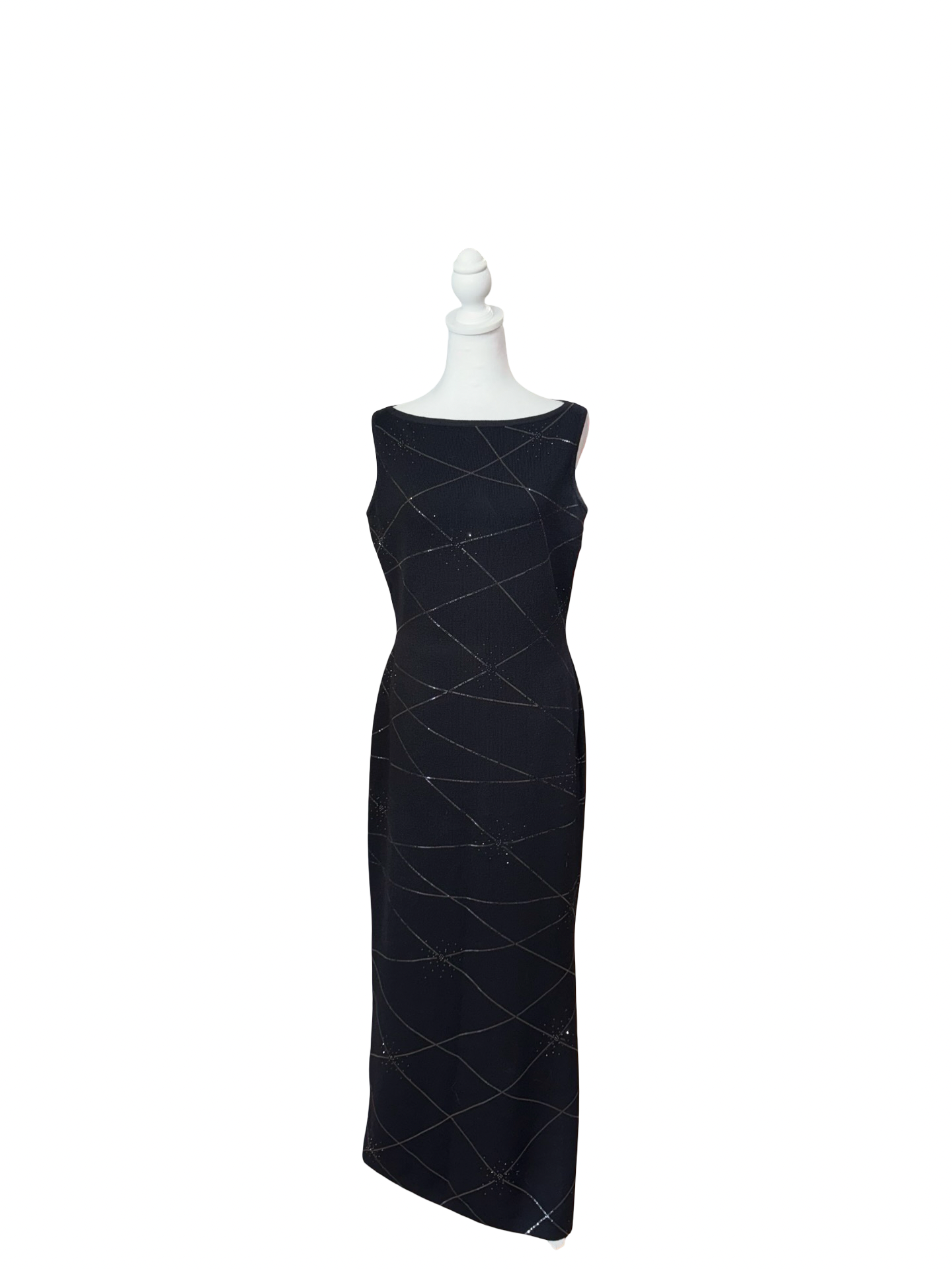 St. John. Evening Shimmer Knit Dress- Gazelle Fashion and Style 