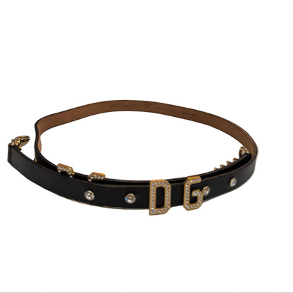 Dolce Gabbana Diamond Belt-Accessories-Gazelle Fashion and Style