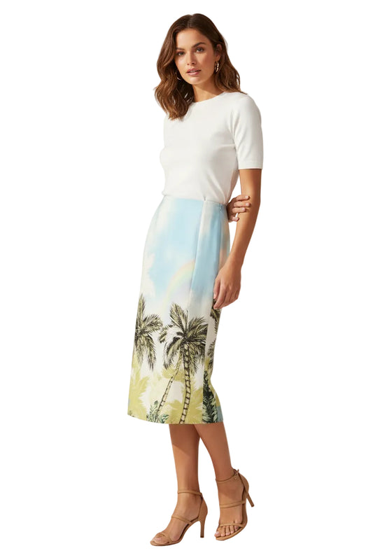 Le Superbe Midi Palm Tree Skirt- Gazelle Fashion and Style 