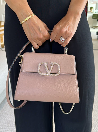 VSLING Small Leather Top-Handle Bag