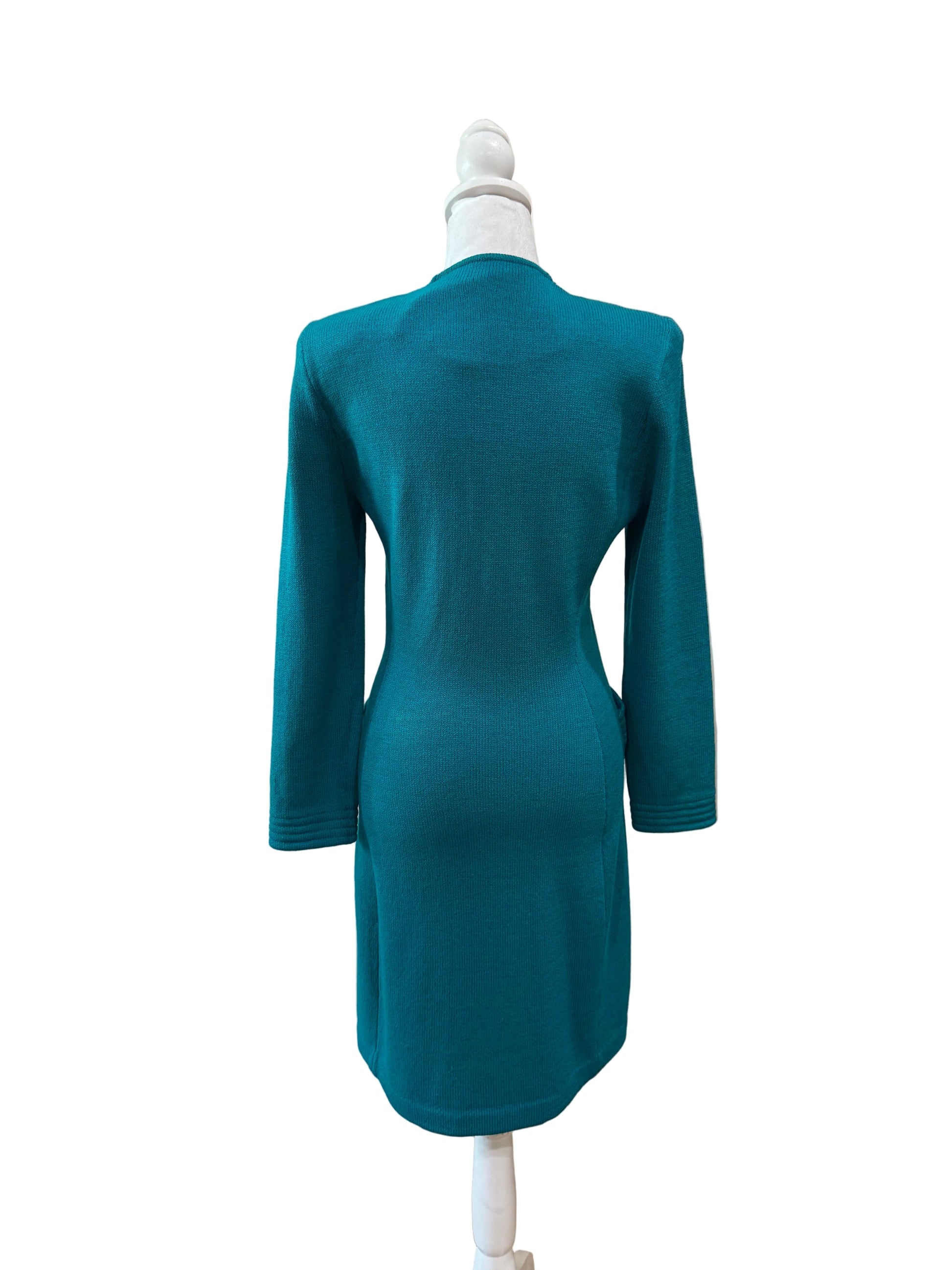 St John Teal Cardigan with Scarf-TOPS-Gazelle Fashion and Style