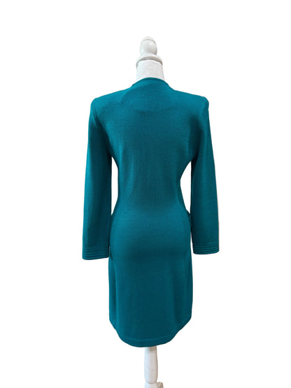 St John Teal Cardigan with Scarf-TOPS-Gazelle Fashion and Style