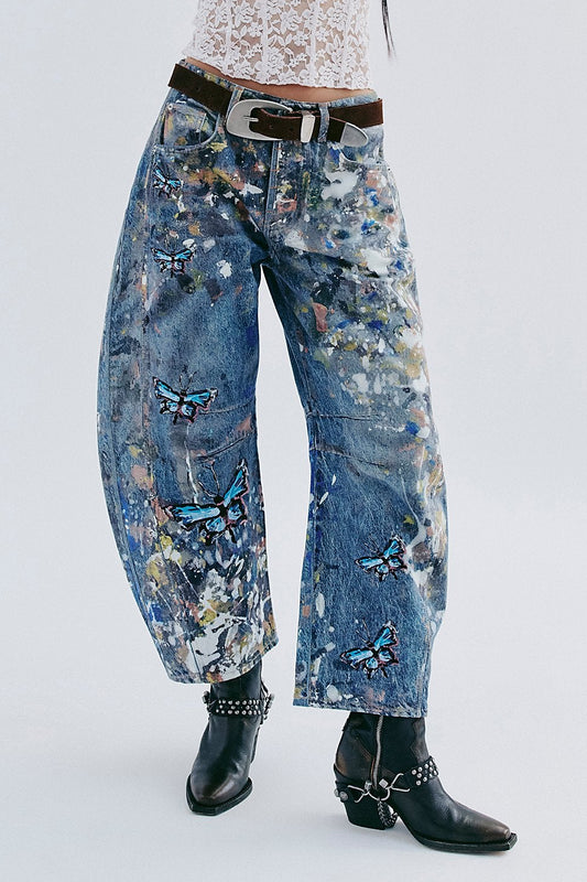 We The Free Good Luck Barrel Illusion Jeans-PANTS-Gazelle Fashion and Style