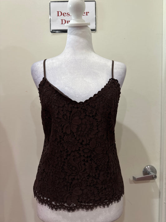 Ralph Lauren Brown Lace Top
