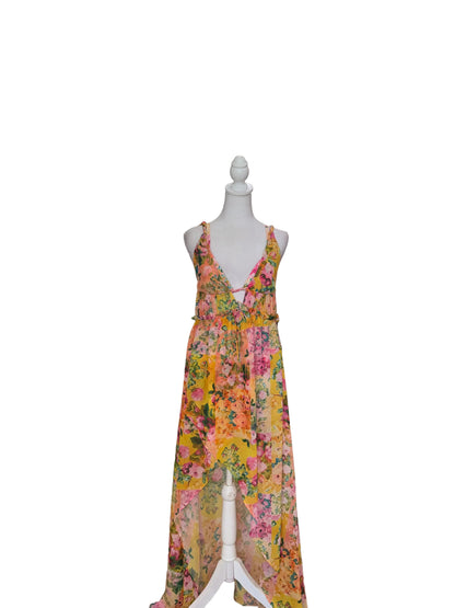 For Love & Lemons Floral Bodysuit with Train- Gazelle Fashion and Style 