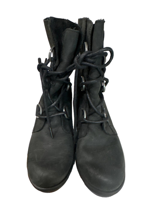 Sorel Black Wedge Boots-BOOT-Gazelle Fashion and Style