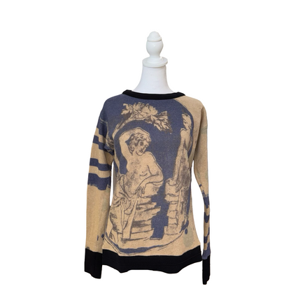 Rohka 100% Wool Jacquard Knit Top- Gazelle Fashion and Style 