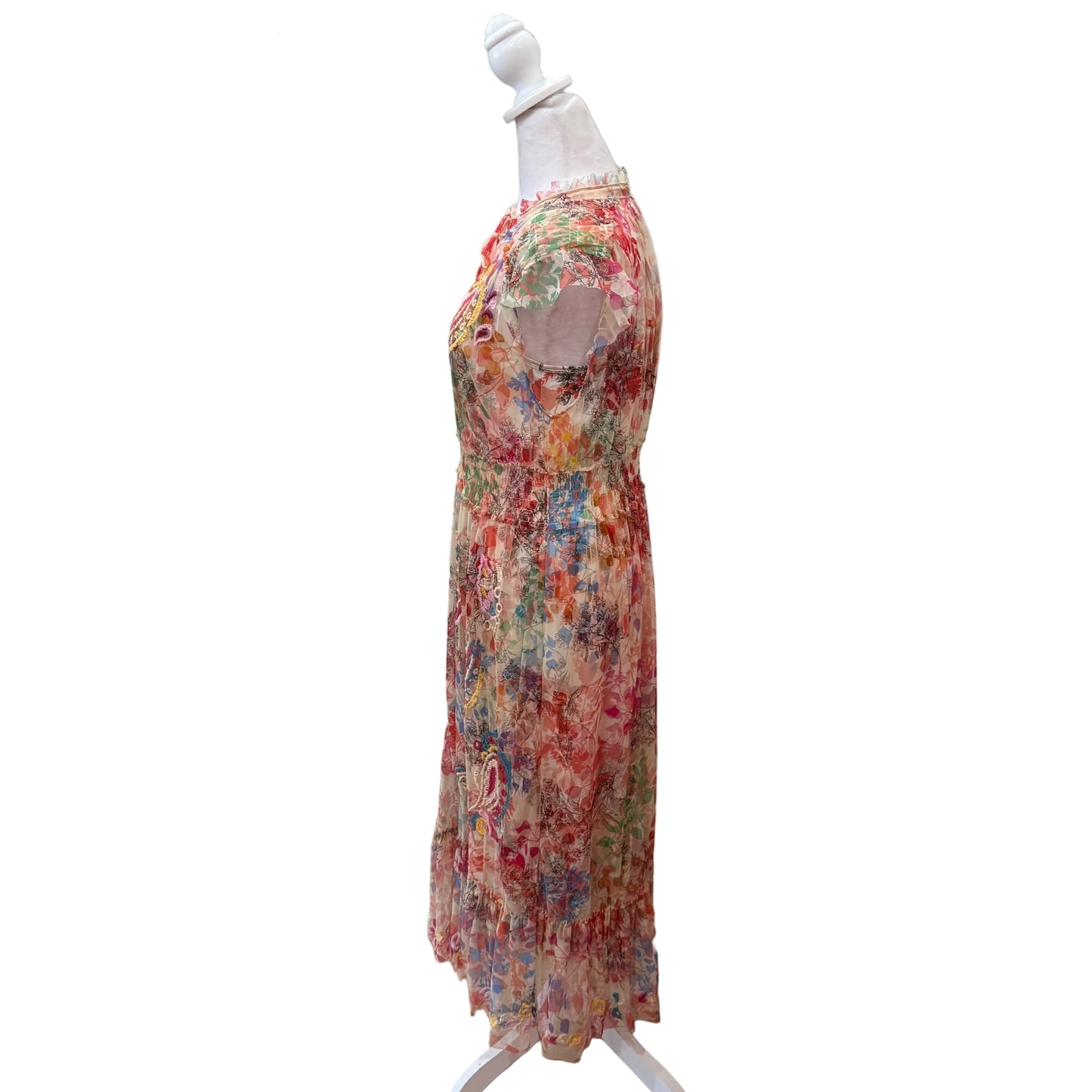 Johnny Was Mazzy Tie Floral Dress-DRESS-Gazelle Fashion and Style
