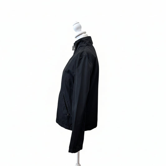 Classic Black Prada Wind Breaker-JACKETS-Gazelle Fashion and Style