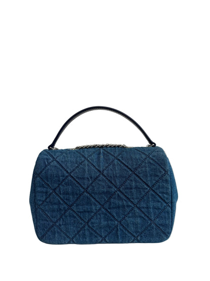 Tory Burch Small Willa Denim Shoulder Bag-HANDBAGS-Gazelle Fashion and Style