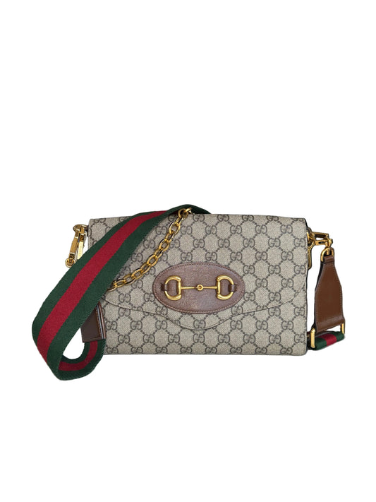 Gucci Monogram Azalea Horse Bit 1955-HANDBAGS-Gazelle Fashion and Style