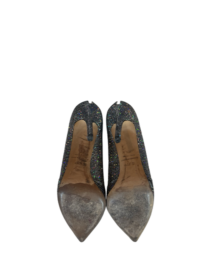 SJP Crystal Mesh Pumps