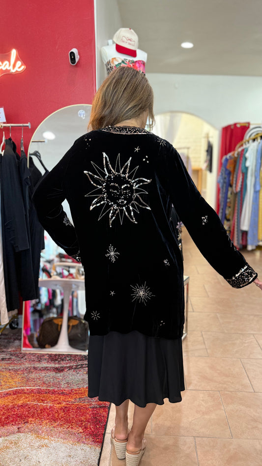 Johnny Was Velvet Duster-jacket-Gazelle Fashion and Style