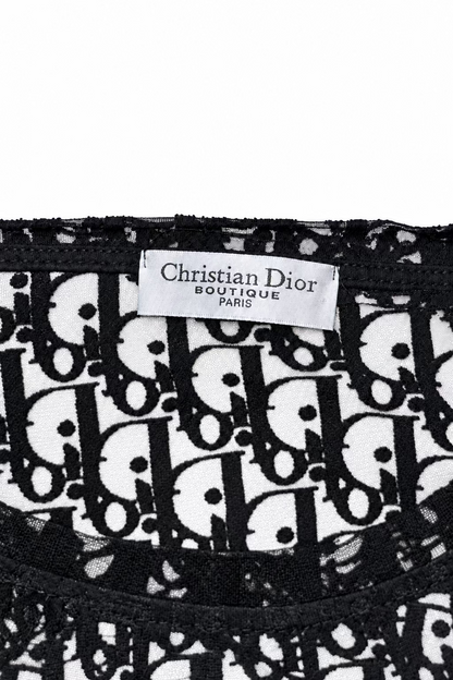 Christian Dior Sheer Monogram Top-TOPS-Gazelle Fashion and Style