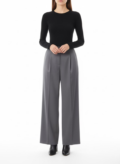 MaxMara Grey Wool Pant- Size 10 $75-Pants-Gazelle Fashion and Style