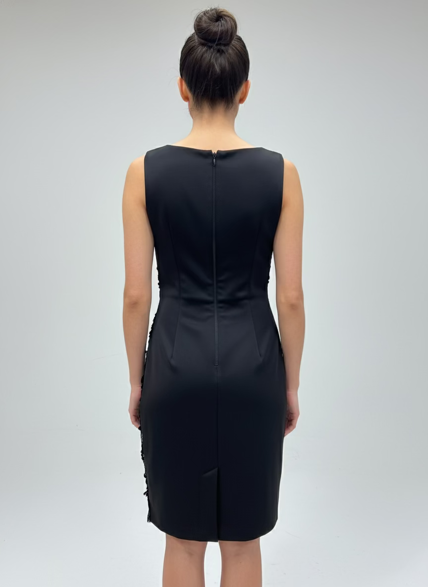 As U Wish Black Sequin Mini Dress-DRESS-Gazelle Fashion and Style