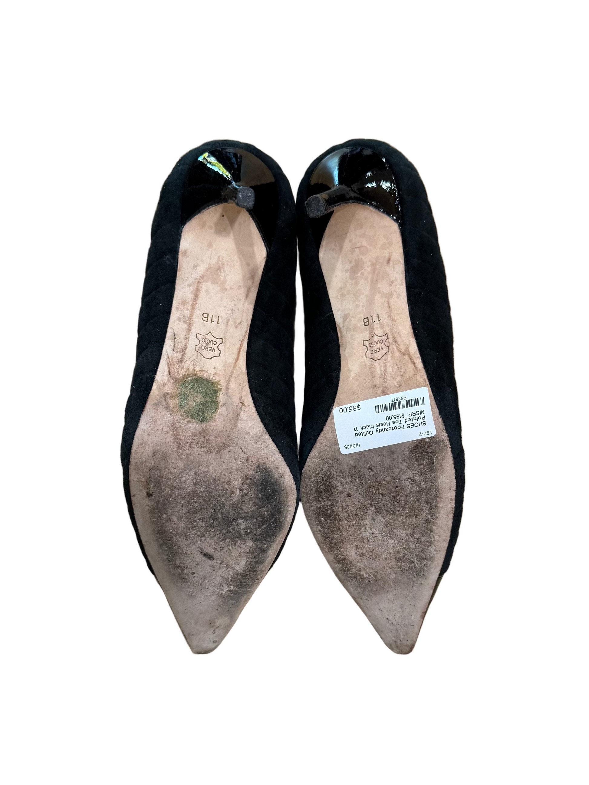 Footcandy Black Quilted Pointed Toe Heels-SHOES-Gazelle Fashion and Style