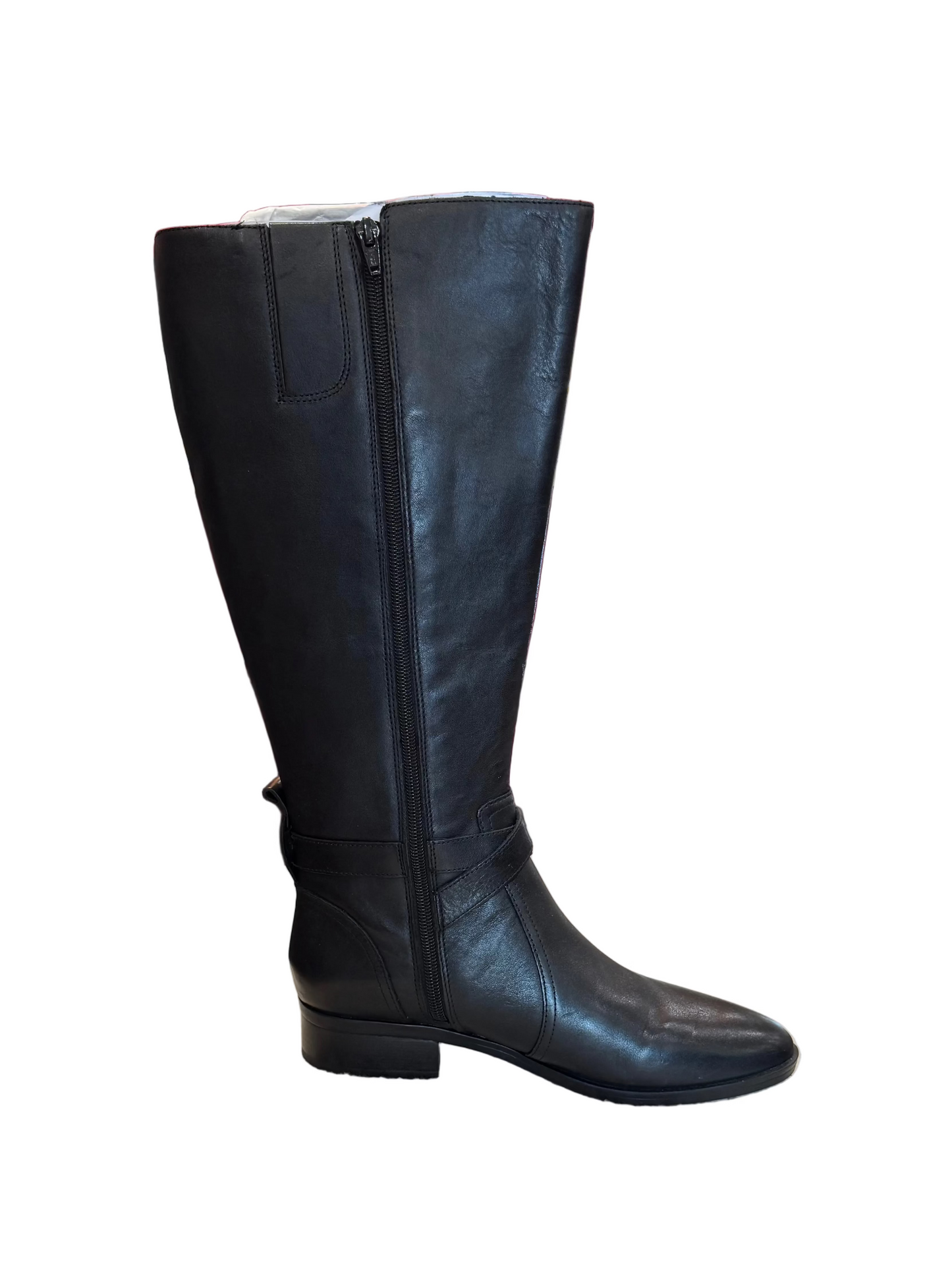 Naturalizer Rena Black Riding Boot-BOOT-Gazelle Fashion and Style