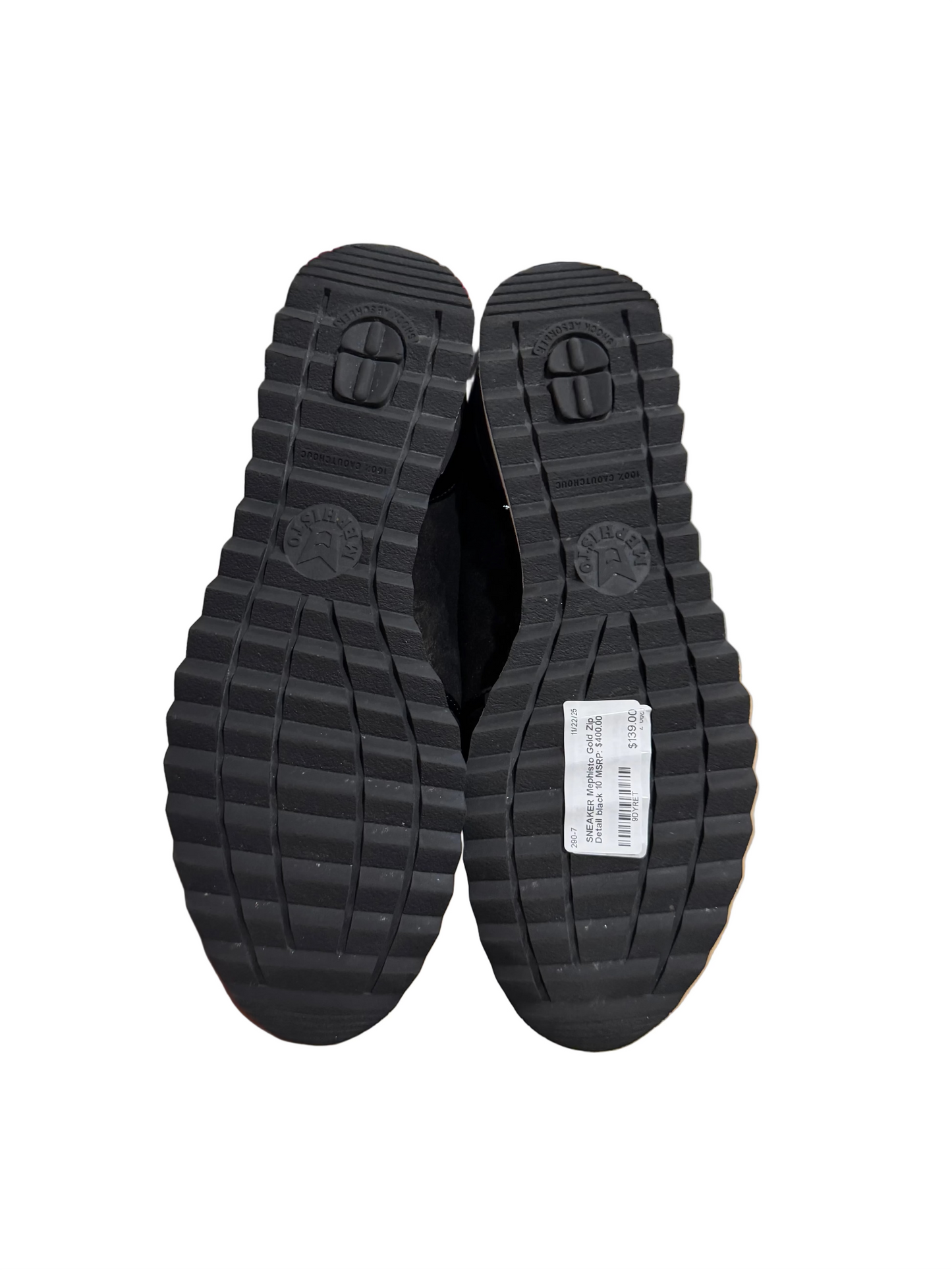 Mephisto Black Sneakers with Zip Details-SNEAKER-Gazelle Fashion and Style