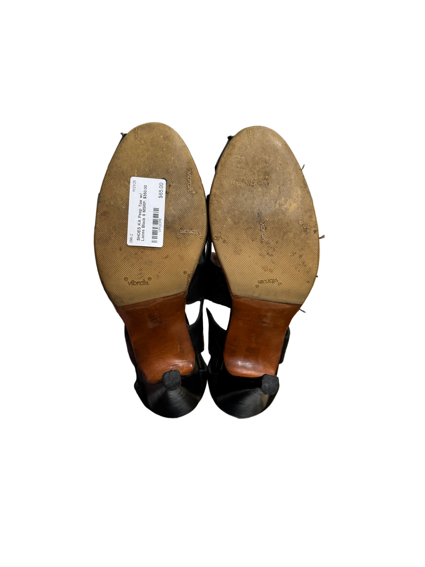 Black High Heel Peep Toe Shoes With Laces-SHOES-Gazelle Fashion and Style