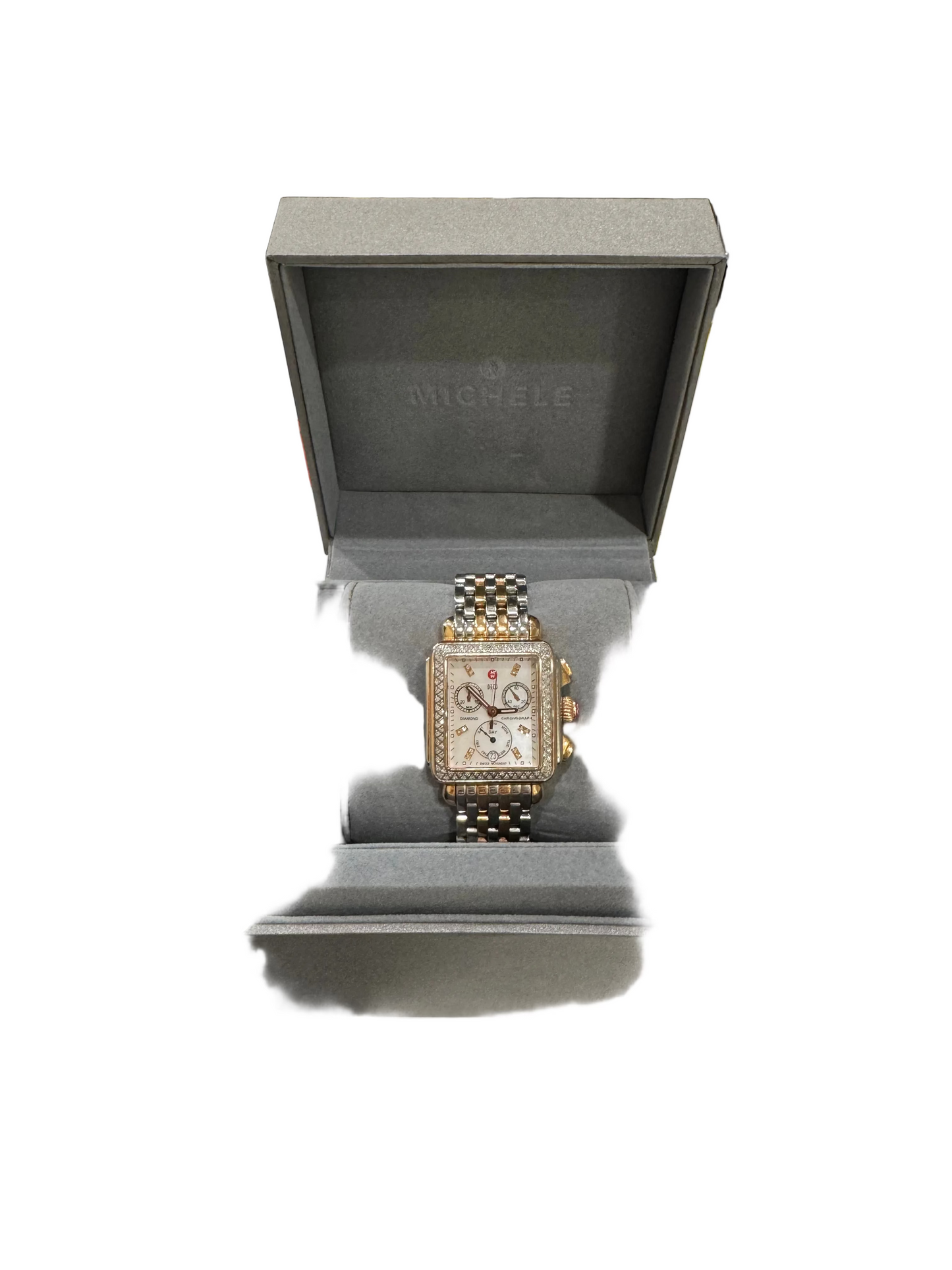 Michelle Two- Tone Rose Gold Diamond Chronograph Watch-WATCH-Gazelle Fashion and Style