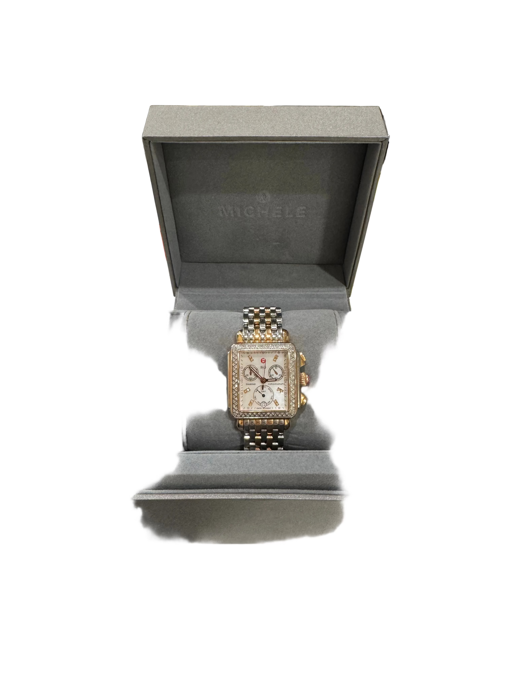 Michelle Two- Tone Rose Gold Diamond Chronograph Watch-WATCH-Gazelle Fashion and Style