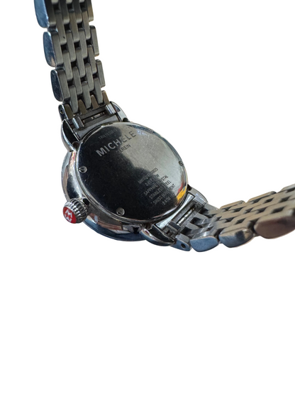 Michele Serein 12 Small Petite Silver Diamond Watch-WATCH-Gazelle Fashion and Style