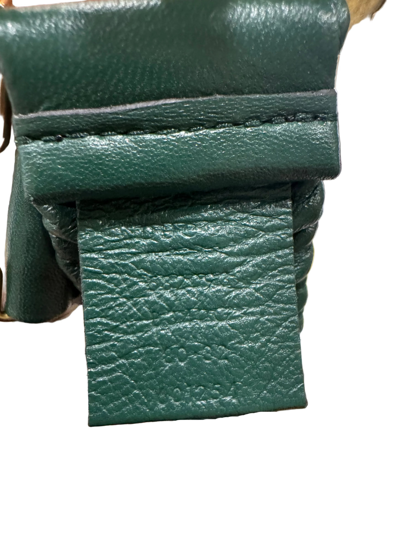 Gucci Green Scrunched Leather Belt with GG Buckle-BELTS-Gazelle Fashion and Style