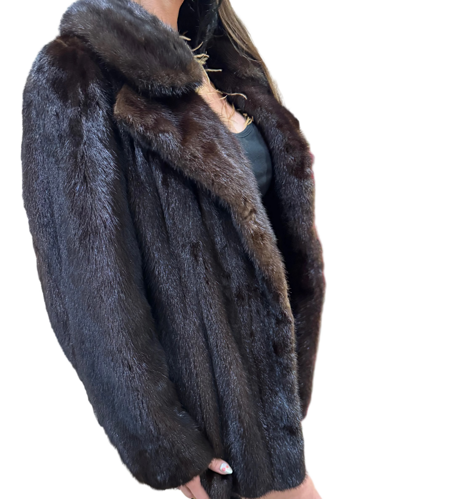 Custom-Made Brown Mink Coat-JACKETS-Gazelle Fashion and Style