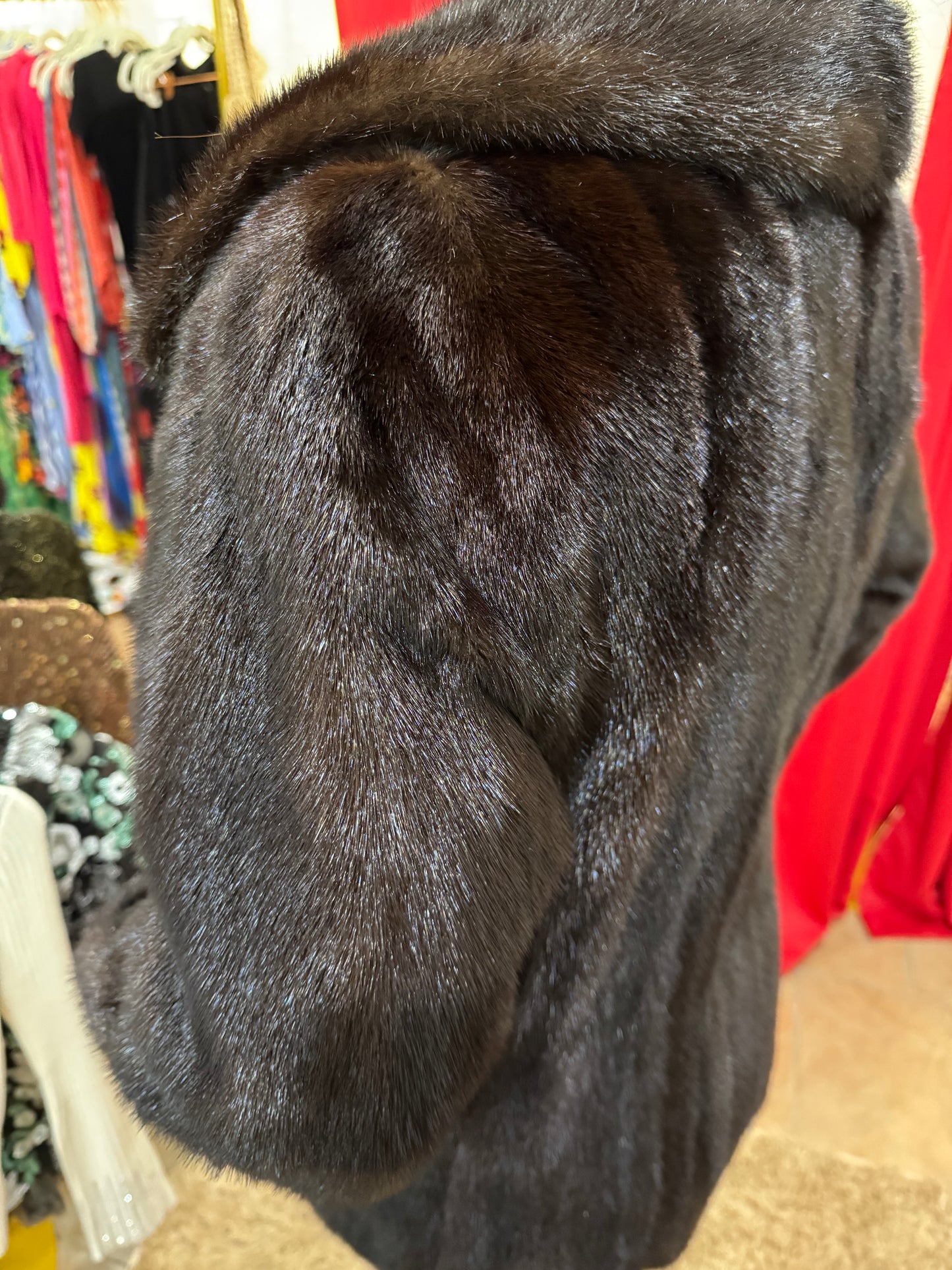 Custom-Made Brown Mink Coat-JACKETS-Gazelle Fashion and Style