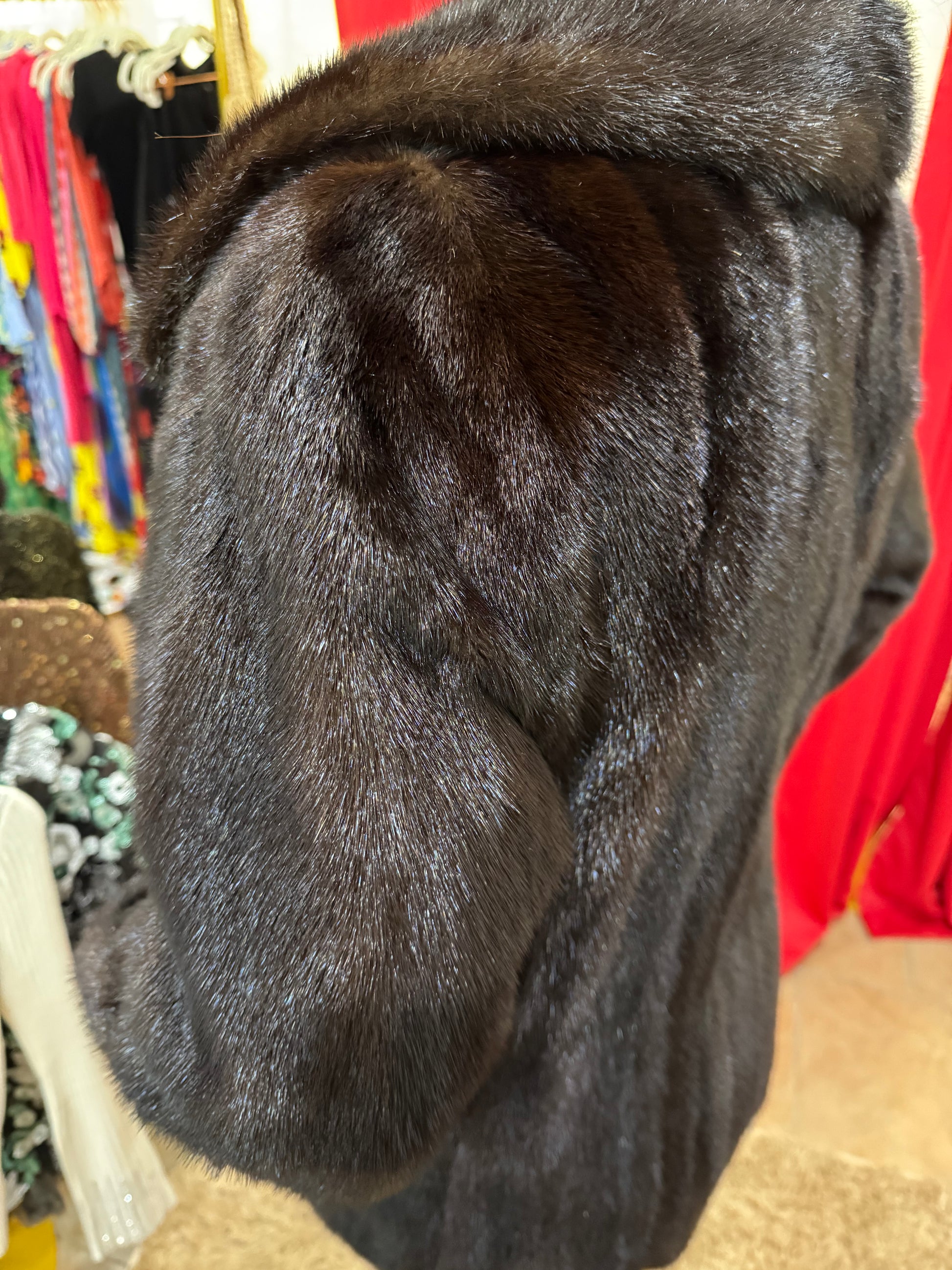 Custom-Made Brown Mink Coat-JACKETS-Gazelle Fashion and Style