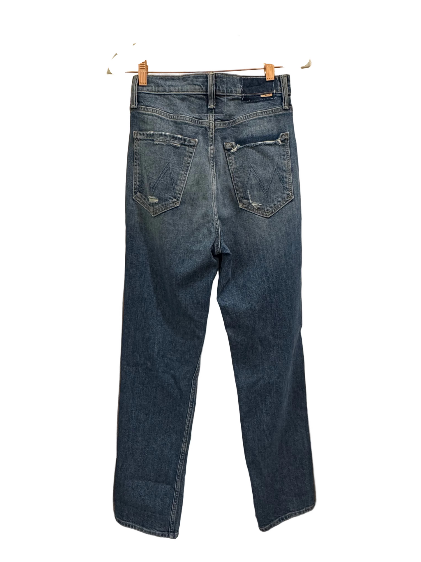 Mother Distressed Straight Leg Jeans-JEANS-Gazelle Fashion and Style