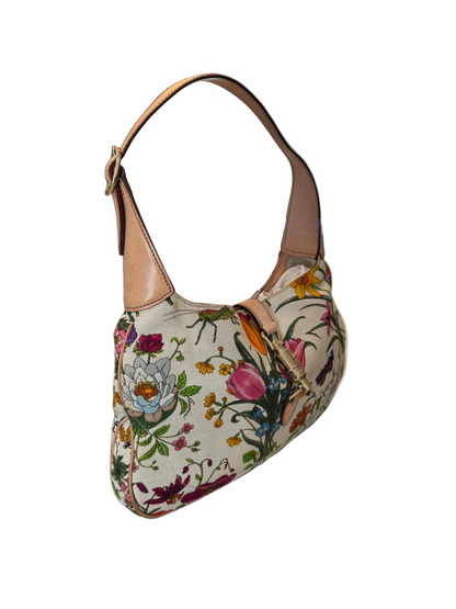 Gucci Floral Embroidered Handbag-HANDBAGS-Gazelle Fashion and Style