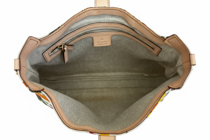 Gucci Floral Embroidered Handbag-HANDBAGS-Gazelle Fashion and Style