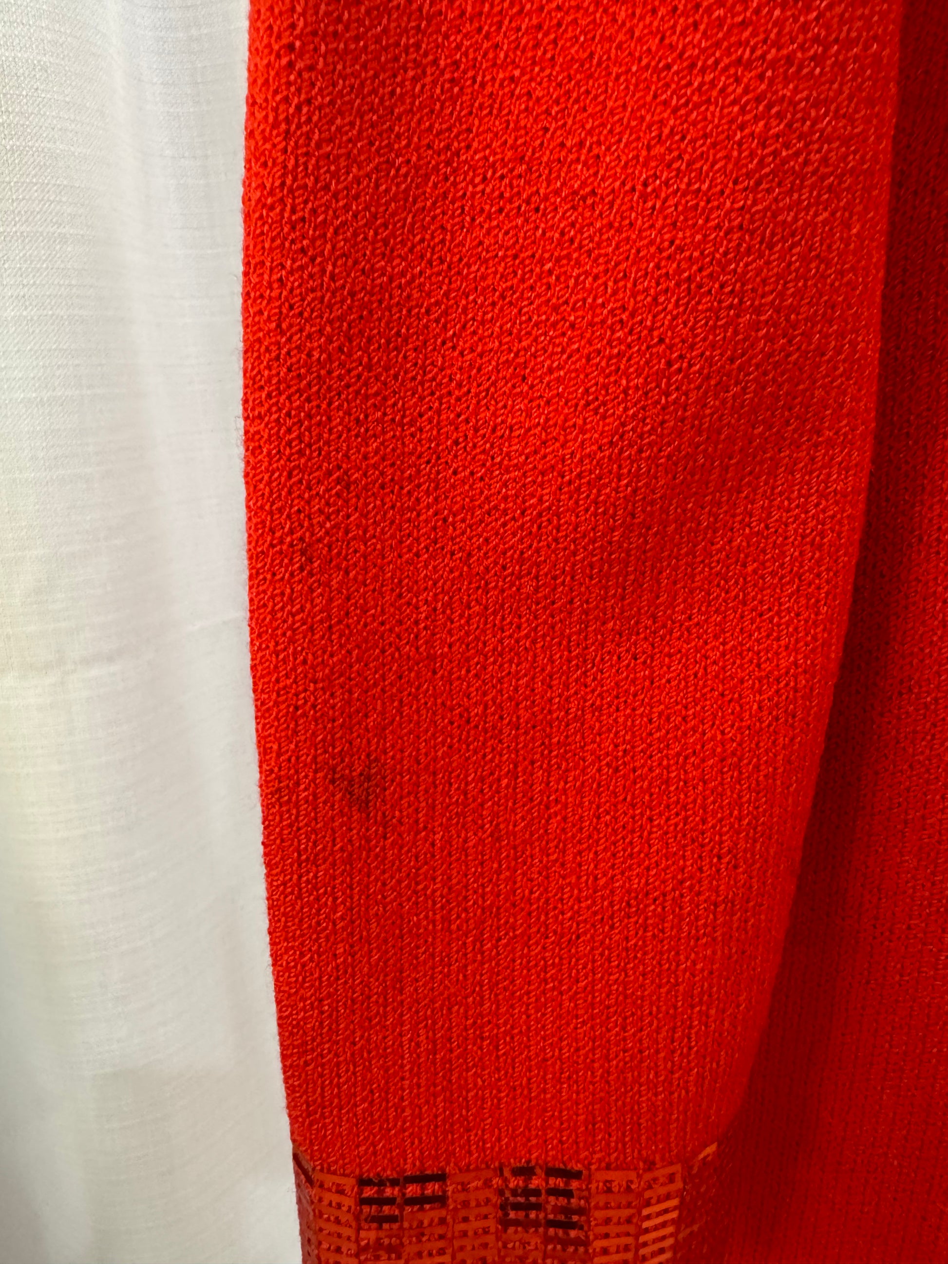 St John Red Knitted Sweater Dress-DRESS-Gazelle Fashion and Style