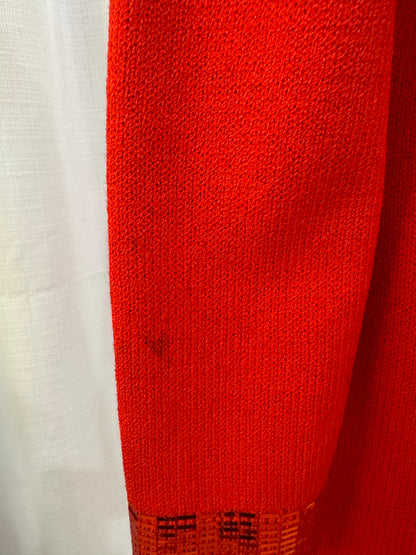 St John Red Knitted Sweater Dress-DRESS-Gazelle Fashion and Style