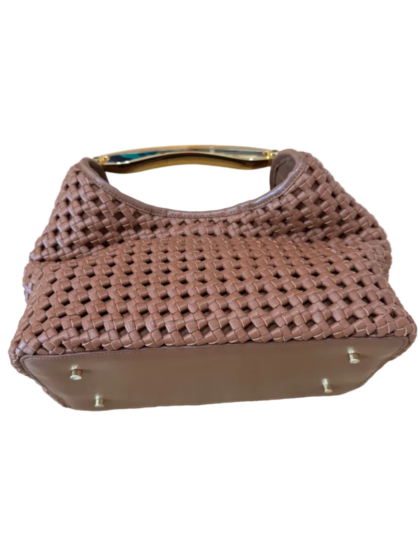 Elleme Small Boomerang Woven Leather Handbag-HANDBAGS-Gazelle Fashion and Style