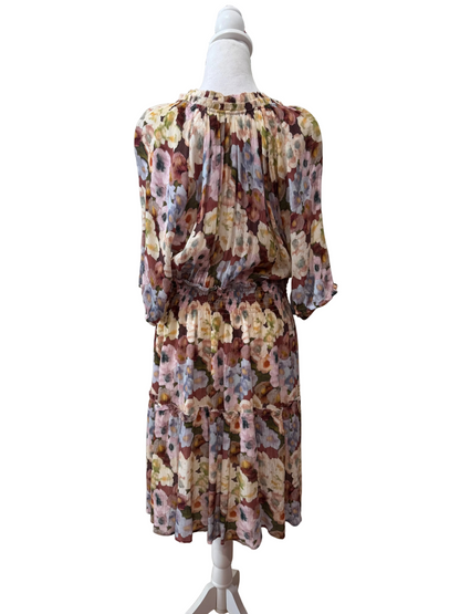 Rails Fiorella Floral Tie Neck Dress-DRESS-Gazelle Fashion and Style