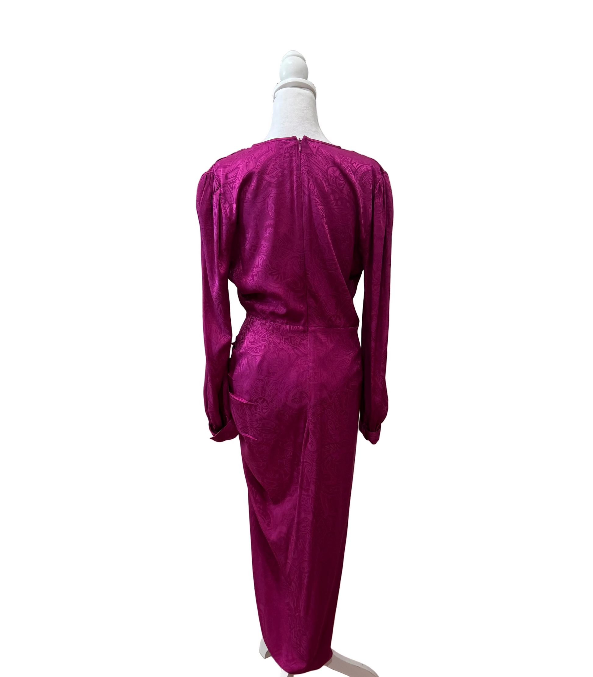 Veronica Beard Weiss Magneta Jacquard Midi Dress-Gazelle Fashion and Style
