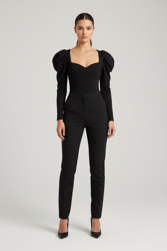 Alexander McQueen Black Bodysuit-Gazelle Fashion and Style