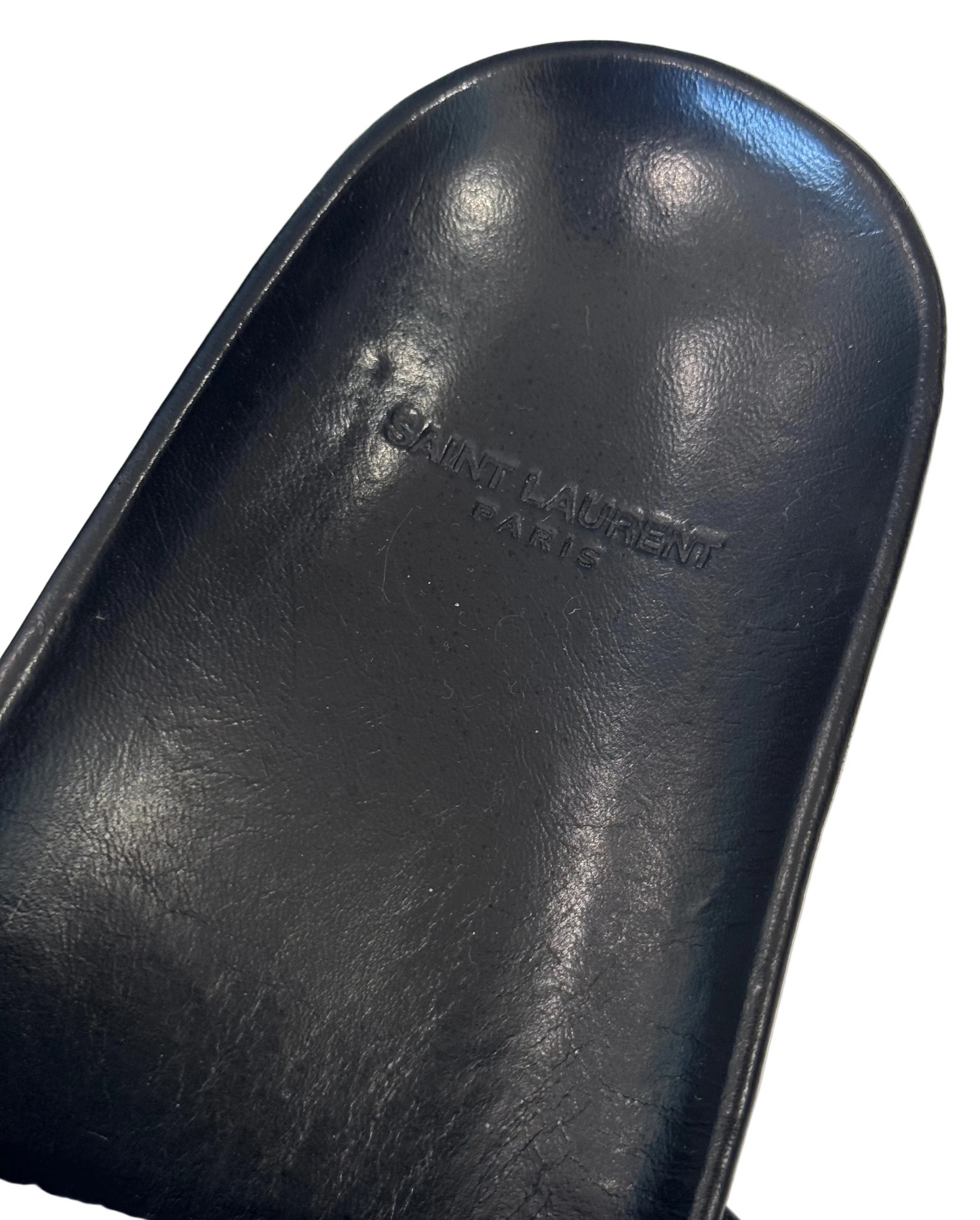 YSL Black Leather Sandals- Gazelle Fashion and Style 