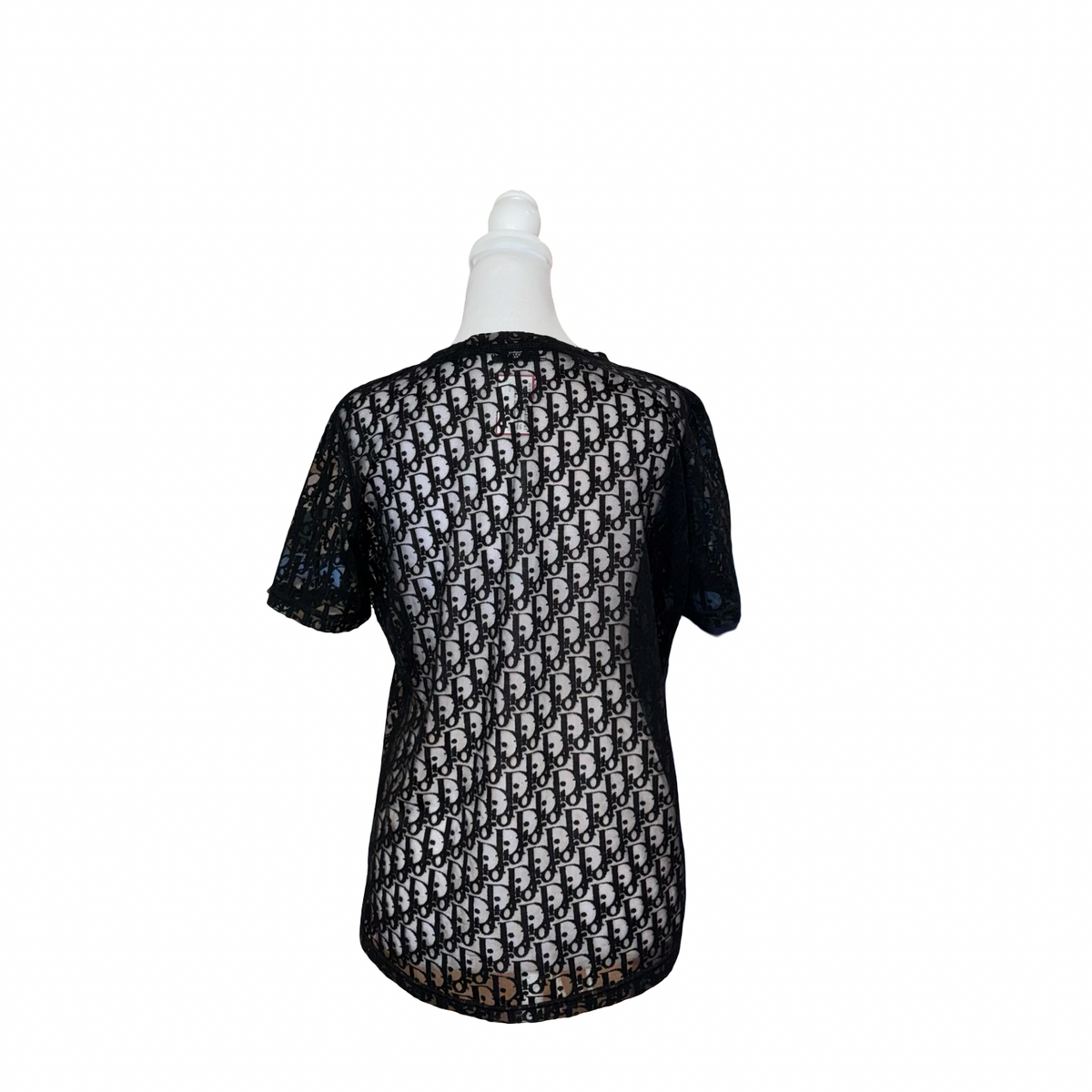 Christian Dior Sheer Monogram Top-TOPS-Gazelle Fashion and Style