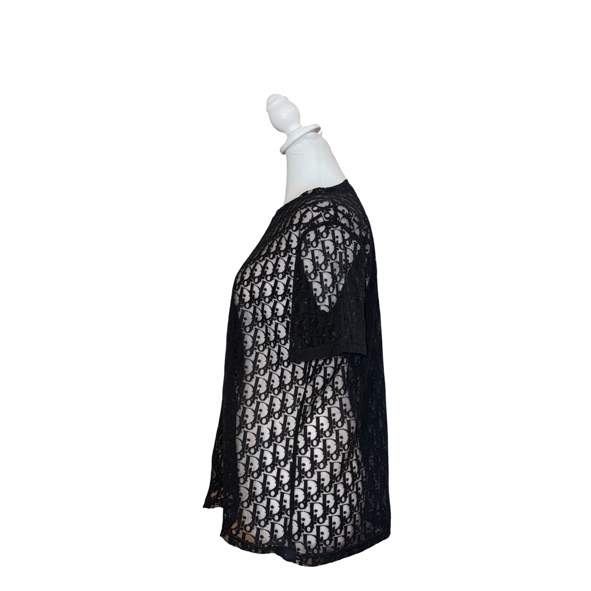 Christian Dior Sheer Monogram Top-TOPS-Gazelle Fashion and Style